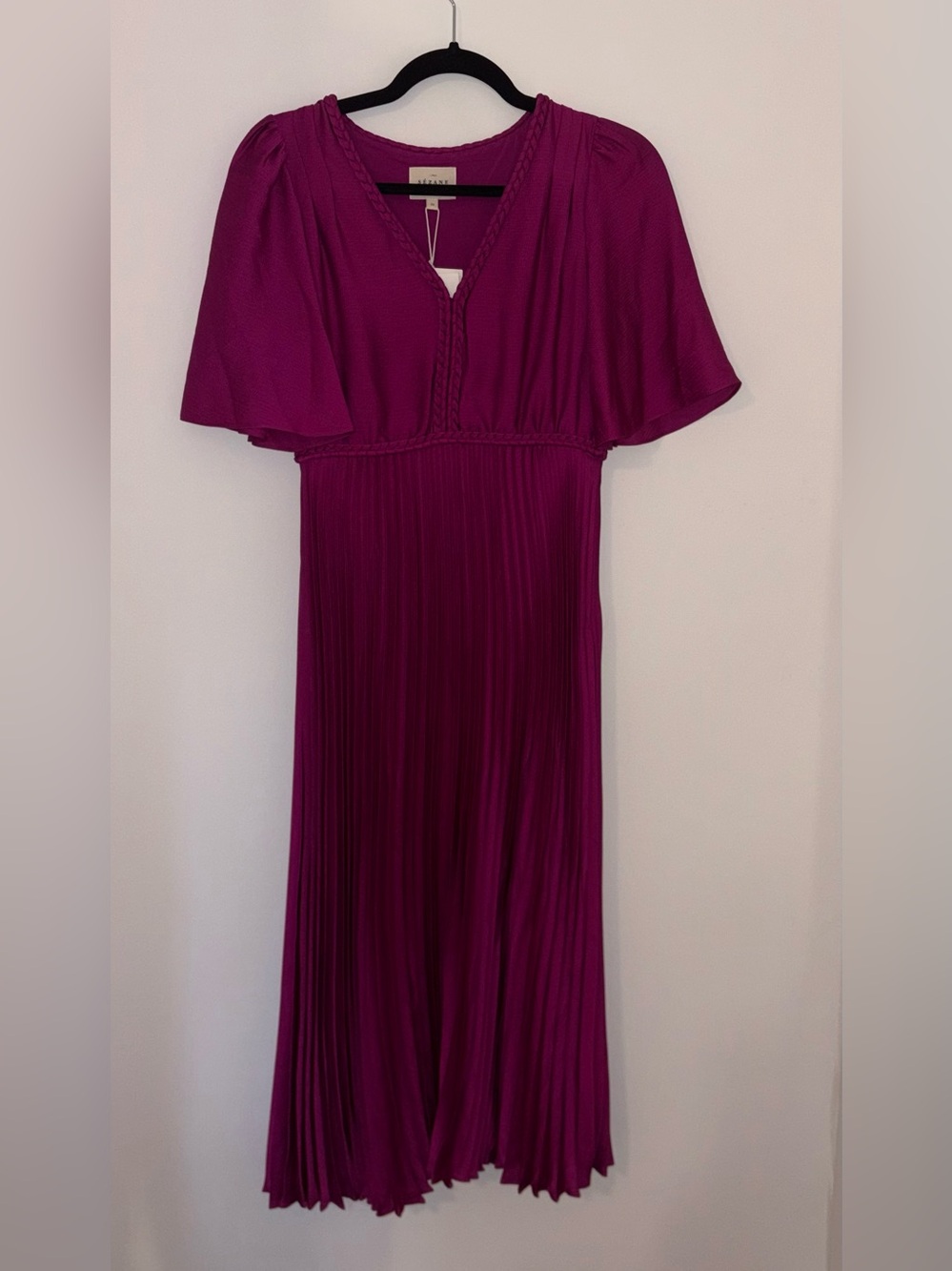Sezane Robe Florencia in Fuschia Midi Dress Size FR34/US0 NWT - Picture 2 of 6
